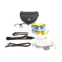Kính Thể Thao 5 Tròng Mắt Panlees SP017 Đỏ Đen - Có Tròng Gắn Cận Viễn Loạn - ProSwim.vn