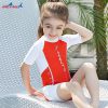 Bộ Bơi Trẻ Em Gái Liền Cộc DS42 Đỏ Trắng - ProSwim.vn