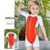 Bộ Bơi Trẻ Em Gái Liền Cộc DS42 Đỏ Trắng - ProSwim.vn