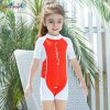 Bộ Bơi Trẻ Em Gái Liền Cộc DS42 Đỏ Trắng - ProSwim.vn